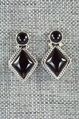 Onyx & Sterling Silver Earrings - Genevieve Francisco