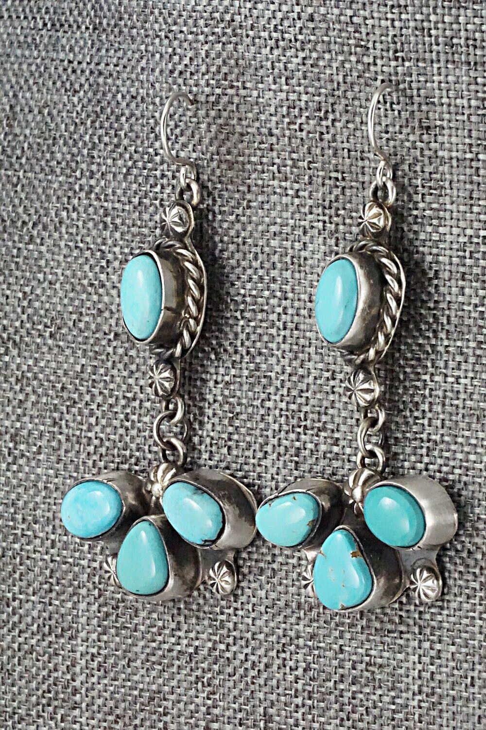 Turquoise & Sterling Silver Earrings - Wilson Dawes