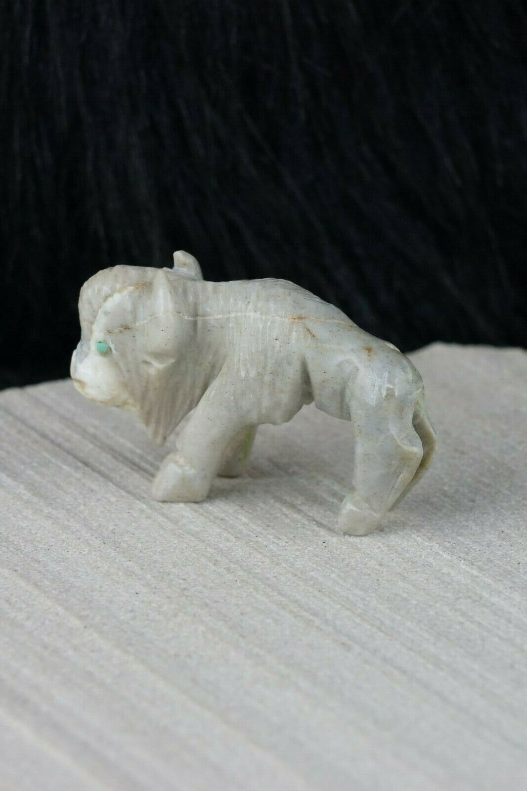 Buffalo Zuni Fetish Carving - Jonas Hastito - High Lonesome Trading