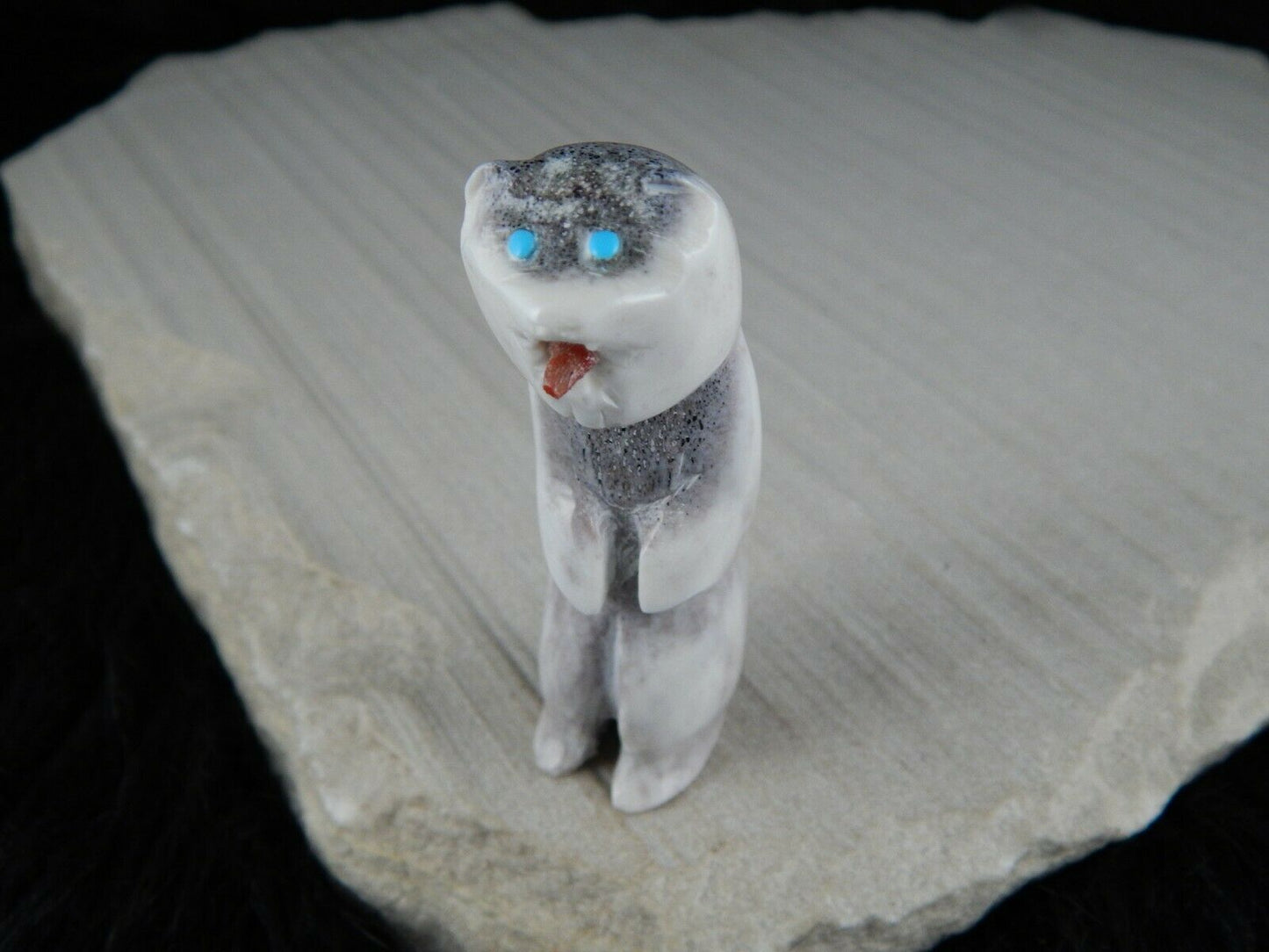 Bear Zuni Fetish Carving - Marlon Lowsayatee - High Lonesome Trading