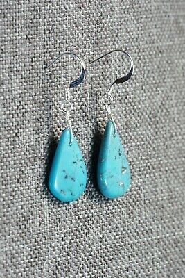 Navajo Turquoise & Sterling Silver Earrings - Native American