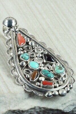 Multi Stone and Sterling Silver Pendant - Delbert Arviso