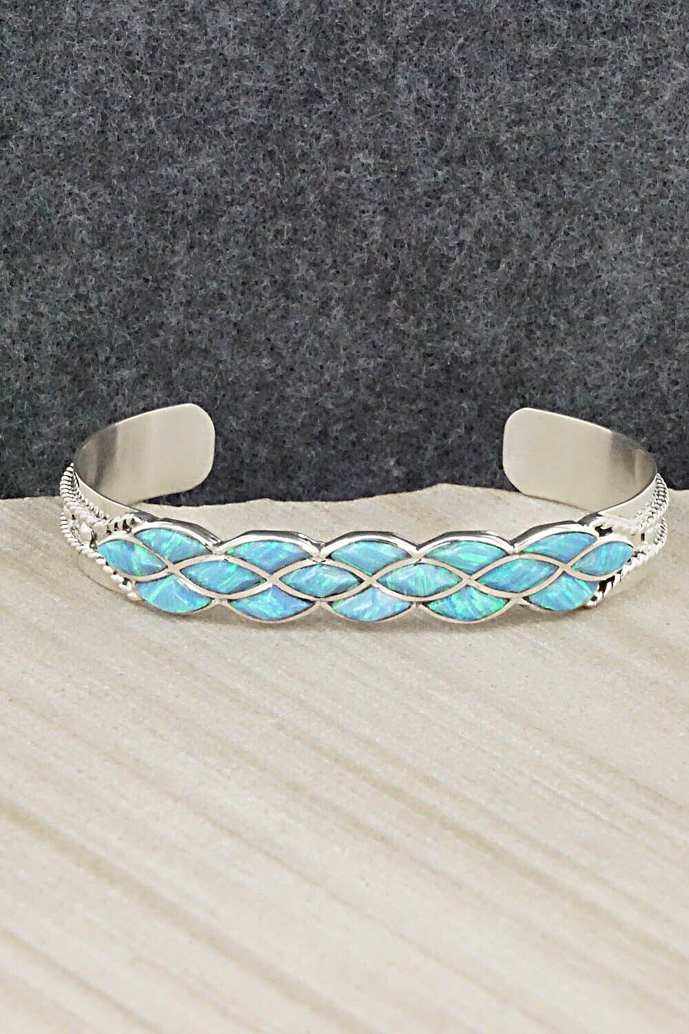 Opalite and Sterling Silver Bracelet - Derrick & Lorella Chavez