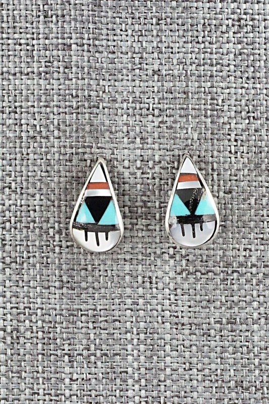 Multi Stone & Sterling Silver Earrings - Bernadette Boone