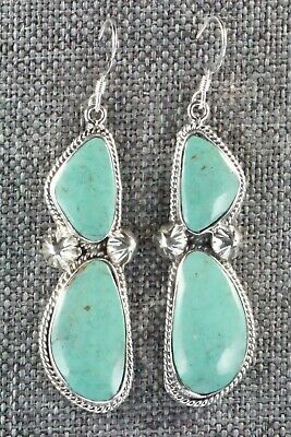 Turquoise & Sterling Silver Earrings - Lee Shorty