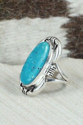 Turquoise and Sterling Silver Ring - Ray Jack - Size 7