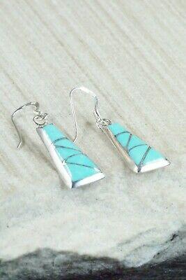 Turquoise & Sterling Silver Earrings - Stewart Tucson - High Lonesome Trading
