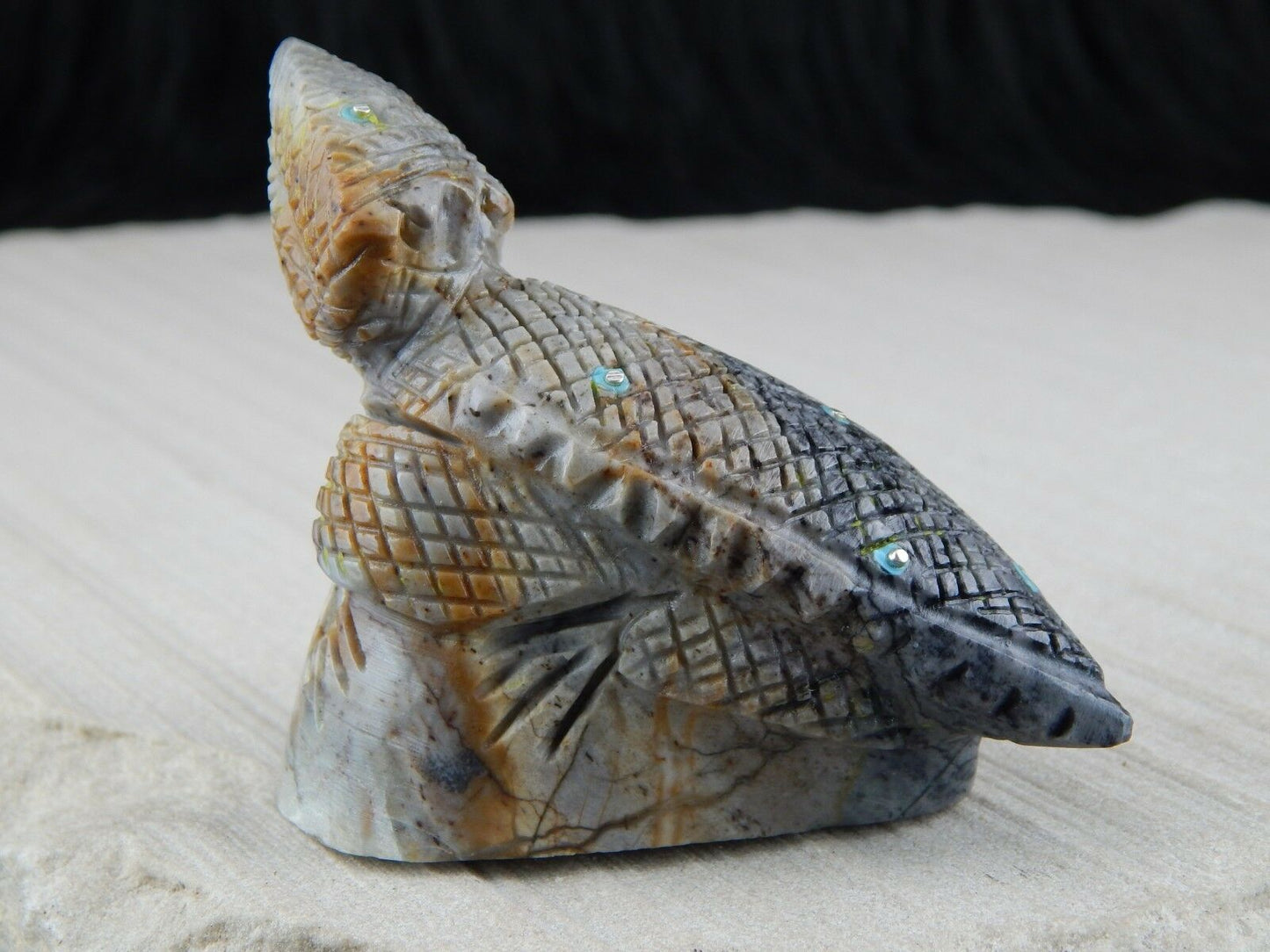 Lizard Zuni Fetish Carving - Kevin Allapowa - High Lonesome Trading