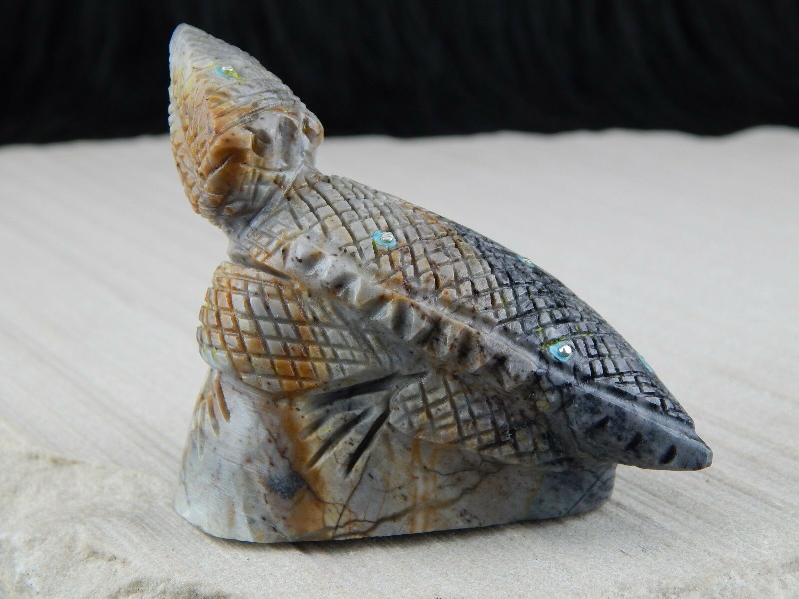 Lizard Zuni Fetish Carving - Kevin Allapowa - High Lonesome Trading