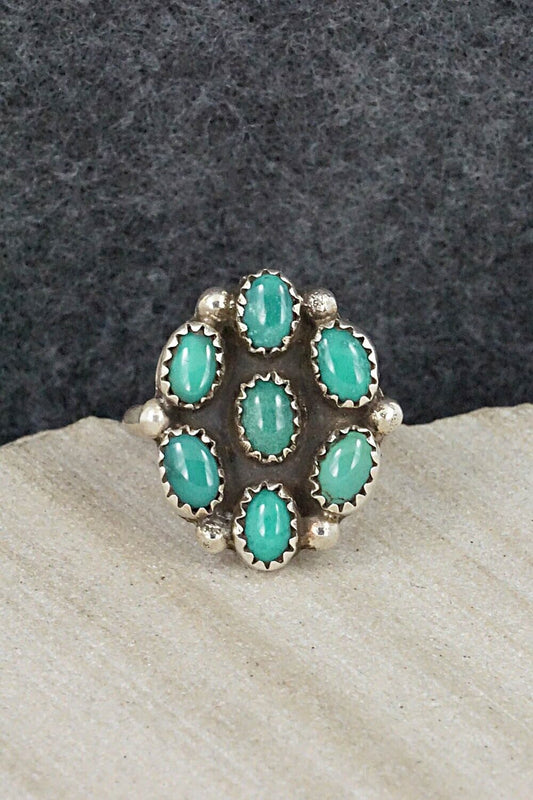 Turquoise & Sterling Silver Ring - Priscilla Reeder - Size 8