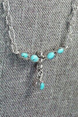 Turquoise & Sterling Silver Necklace - Loretta Smith