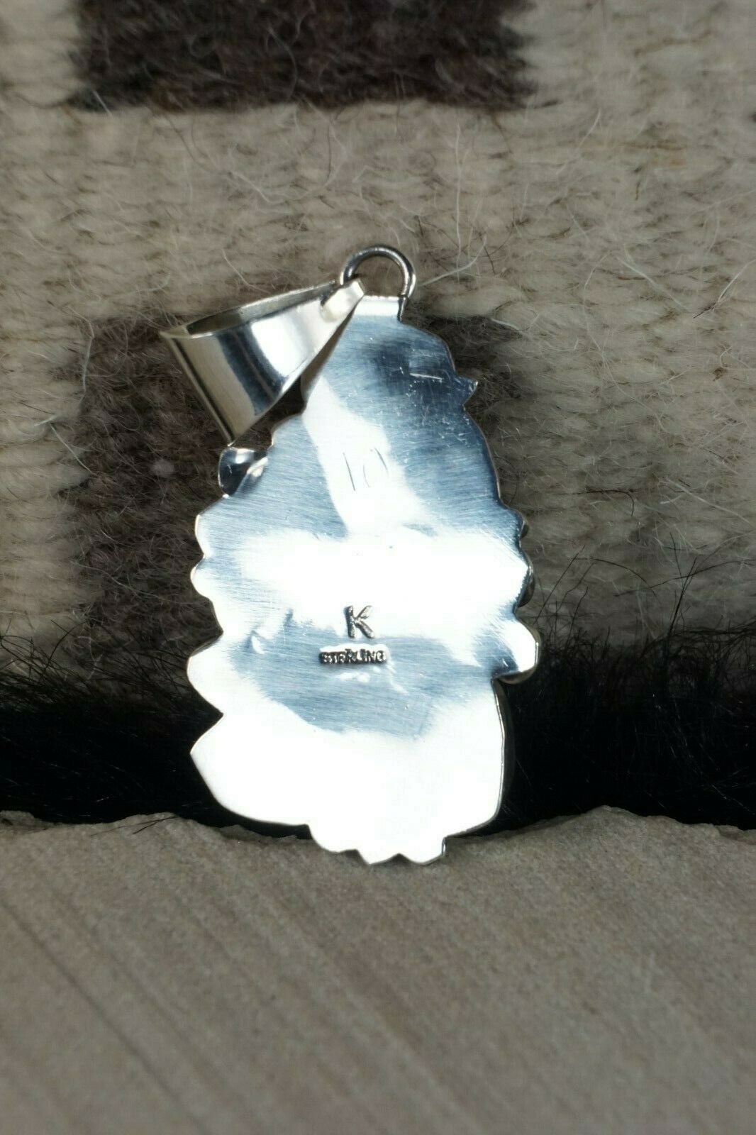Navajo Turquoise and Sterling Silver Pendant - High Lonesome Trading