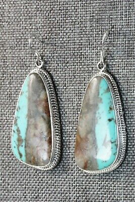 Navajo Turquoise and Sterling Silver Earrings - Verley Betone