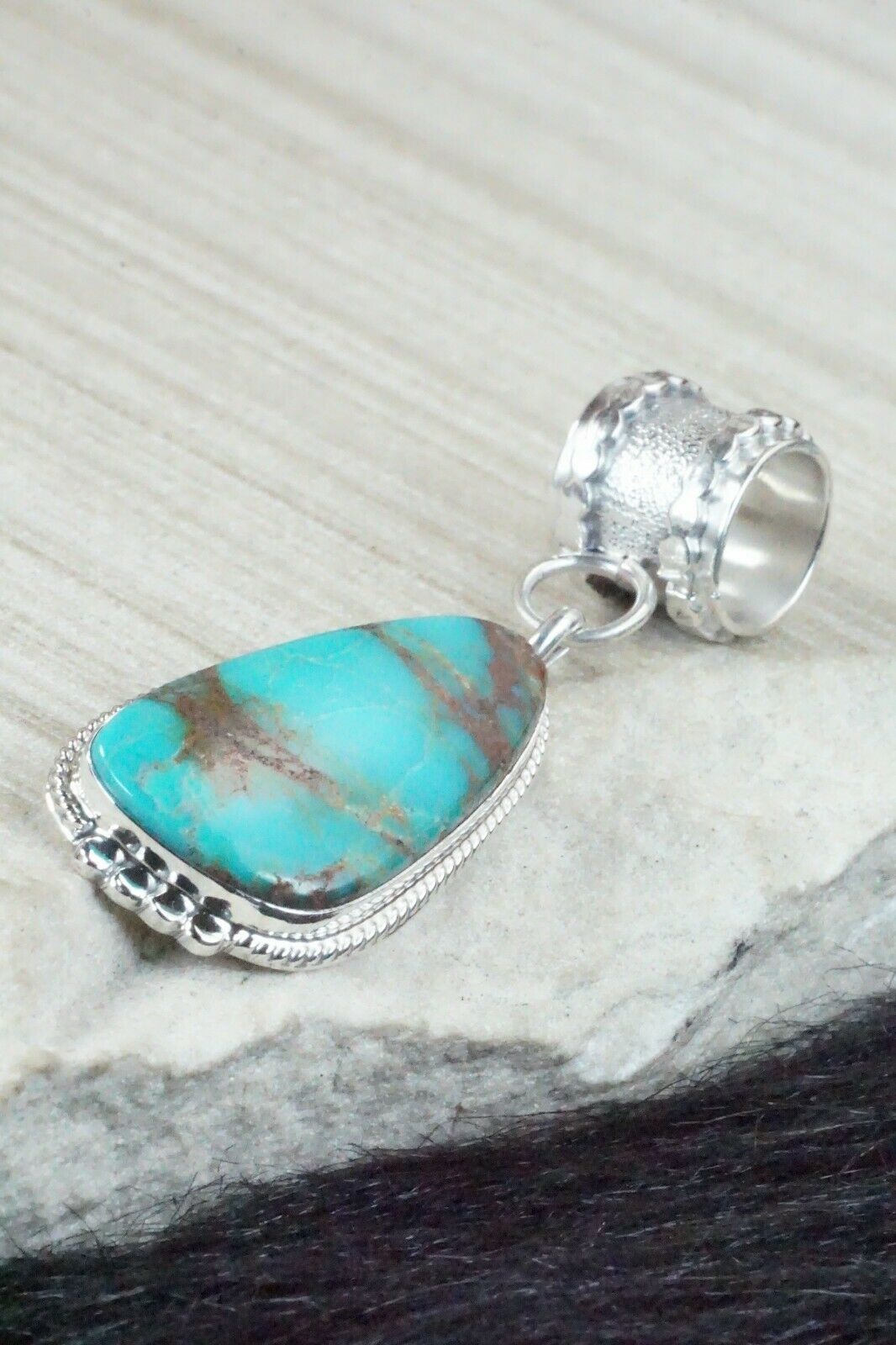Turquoise & Sterling Silver Pendant - Sharon McCarthy