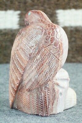 Eagle Zuni Fetish Carving - Derrick Kaamasee