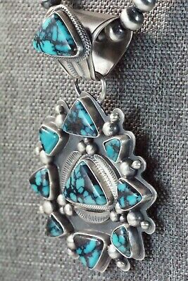 Turquoise Pendant & Sterling Silver Necklace - Tom Lewis