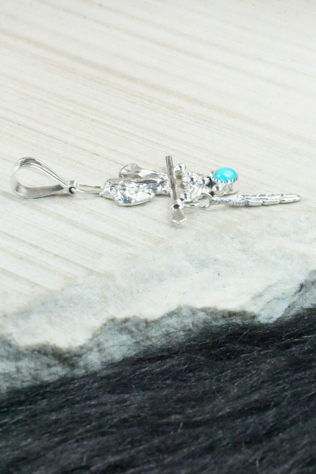 Turquoise & Sterling Silver Pendant - Davey Morgan