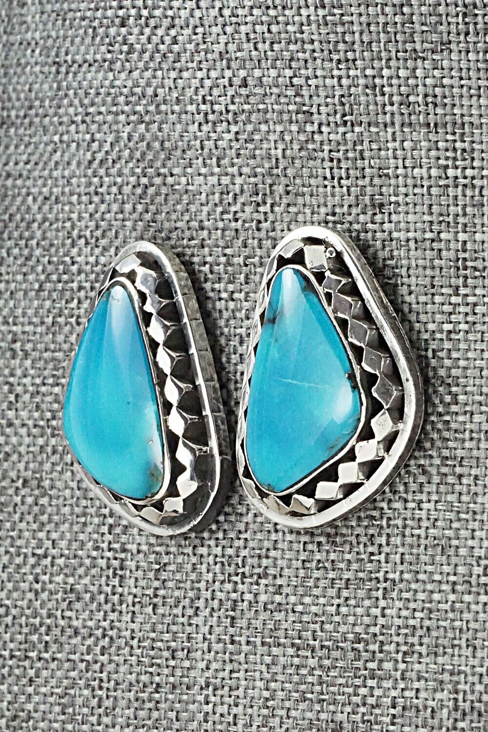 Turquoise and Sterling Silver Earrings - Sharon McCarthy