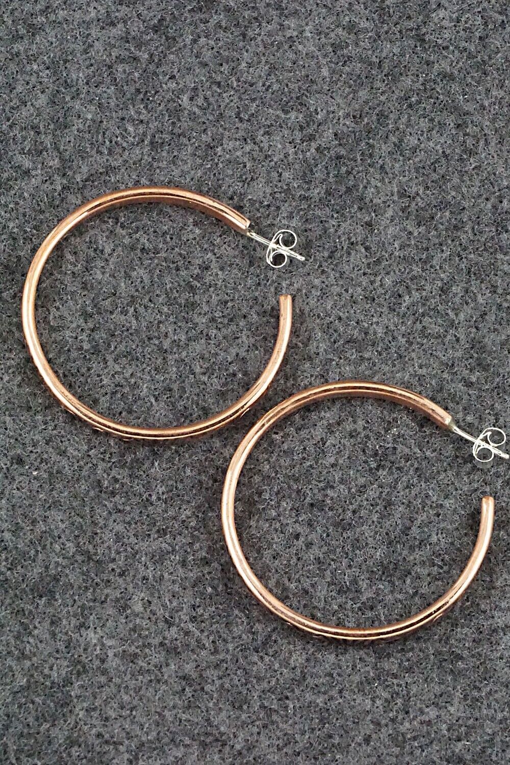 Copper Hoop Earrings - Elaine Tahe
