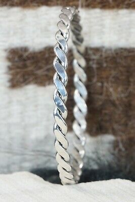 Navajo Sterling Silver Bangle - Elaine Tahe