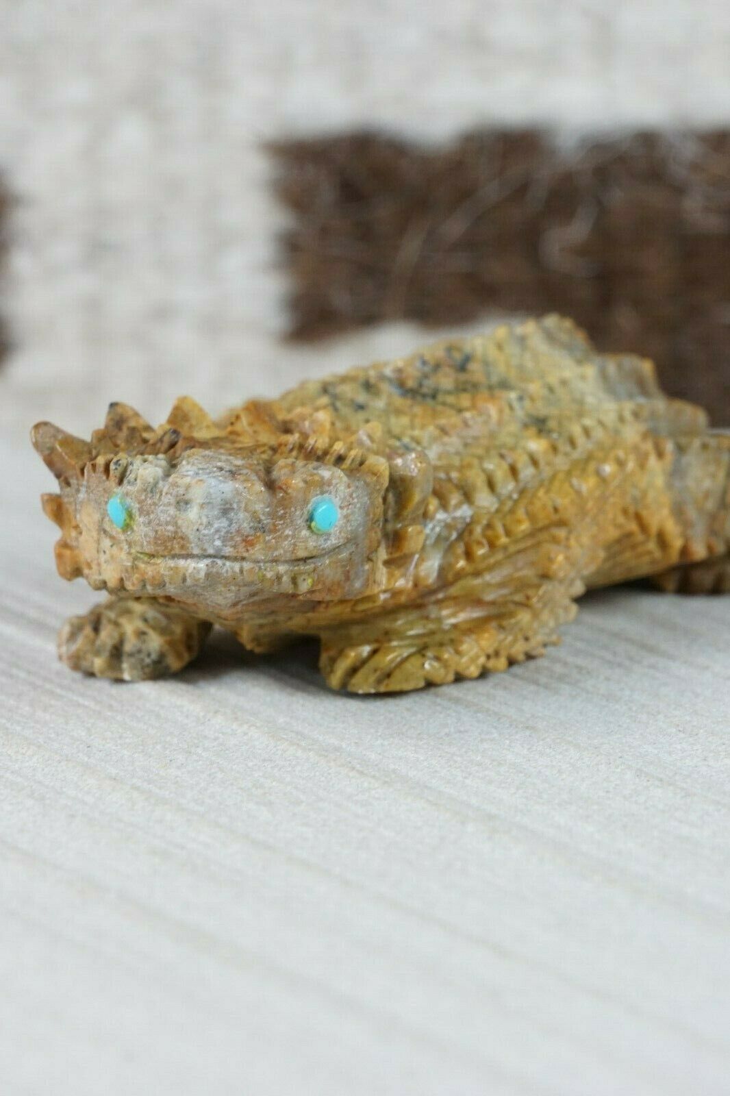 Horned Toad Zuni Fetish Carving - Alvin Haloo - High Lonesome Trading