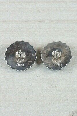 Zuni Turquoise & Sterling Silver Earrings - Lorencita Walela - High Lonesome Trading