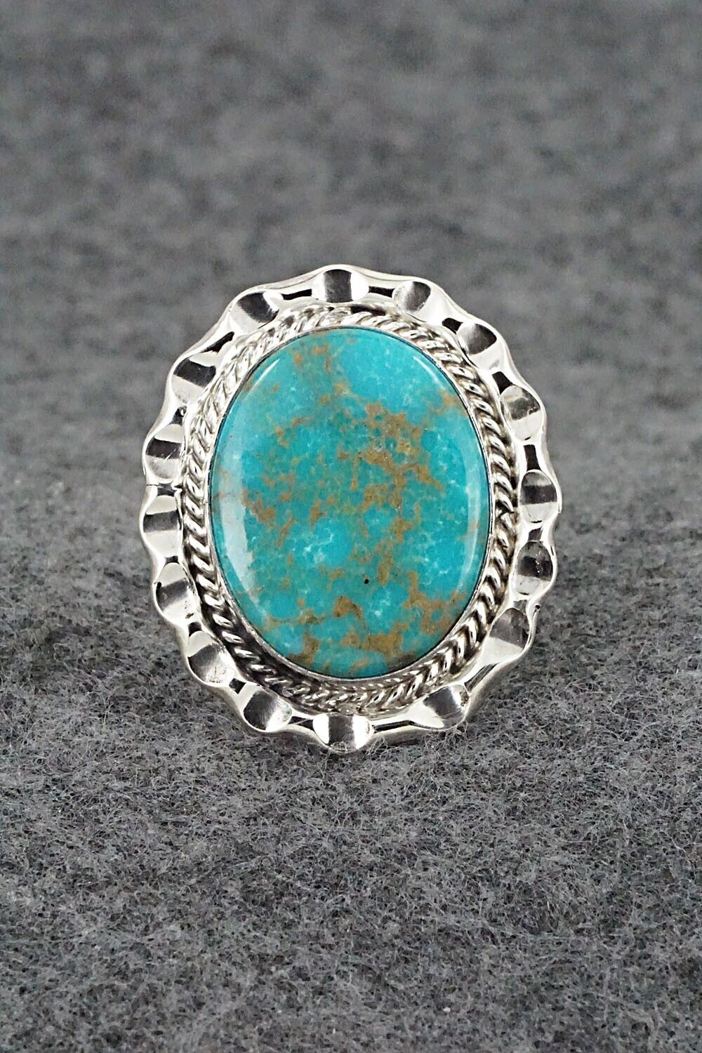 Turquoise & Sterling Silver Ring - Samuel Yellowhair - Size 6