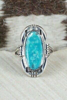 Turquoise and Sterling Silver Ring - Ray Jack - Size 9.5