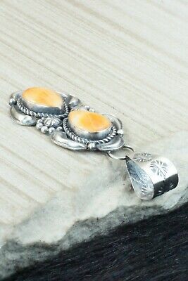 Spiny Oyster & Sterling Silver Pendant - Jeff James Jr.