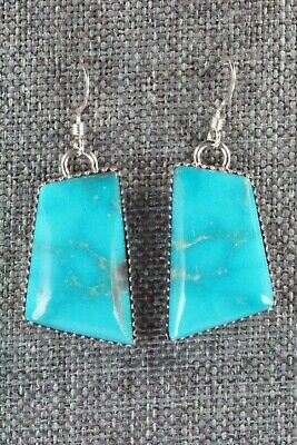 Turquoise & Sterling Silver Earrings - Alvin Joe
