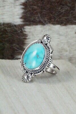 Turquoise & Sterling Silver Ring - Daniel Benally - Size 7.75