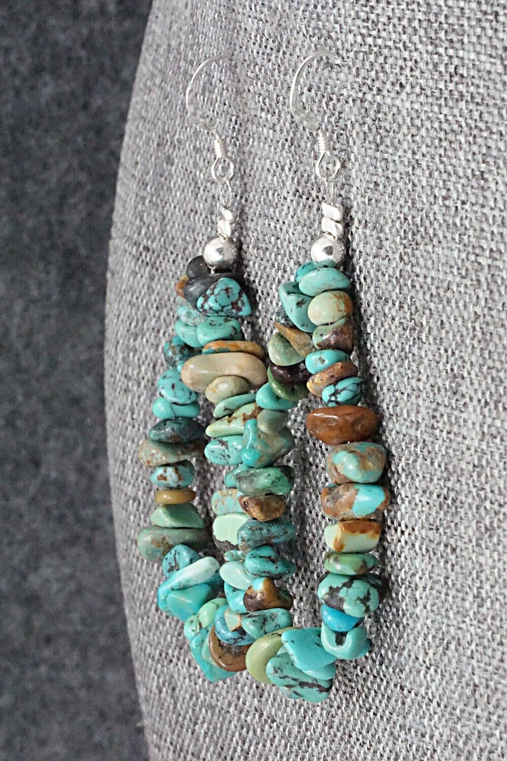 Turquoise & Sterling Silver Earrings - Doreen Jake
