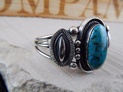 Navajo Turquoise & Sterling Silver Bracelet - Leon Martinez - High Lonesome Trading