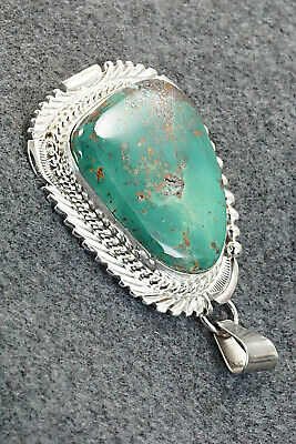 Turquoise & Sterling Silver Pendant - Alvin Joe