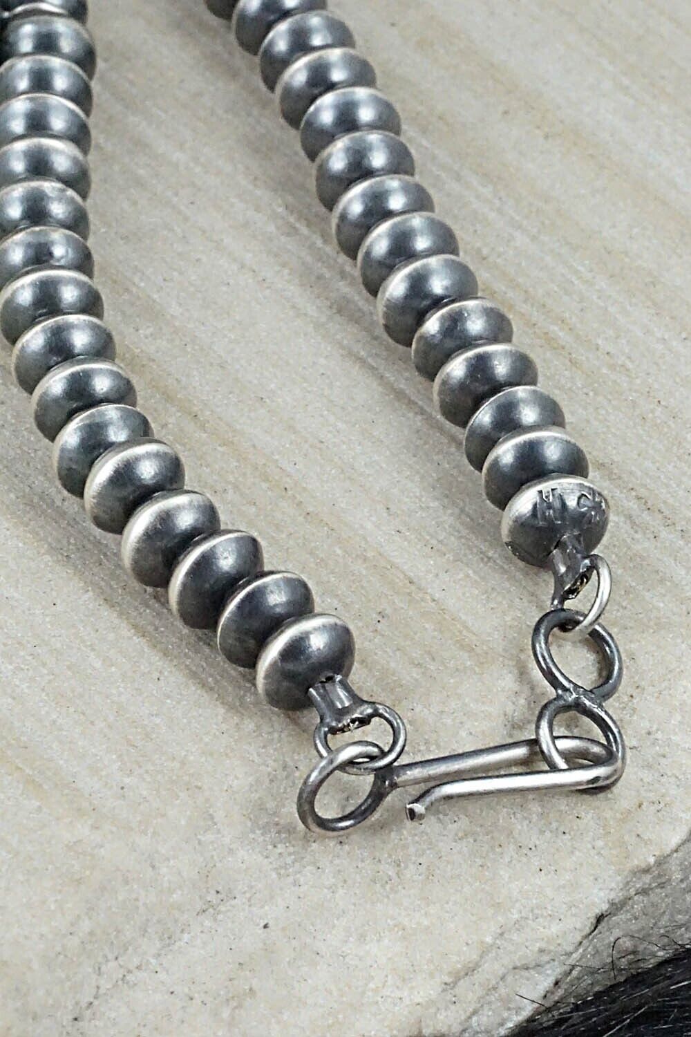 Sterling Silver Navajo Pearl Squash Blossom Necklace - Presley Haley