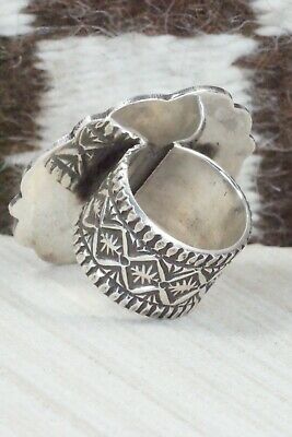 Turquoise and Sterling Silver Ring - Leonard Maloney - Size 11.5