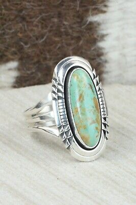 Turquoise & Sterling Silver Ring - Andrew Vandever - Size 10
