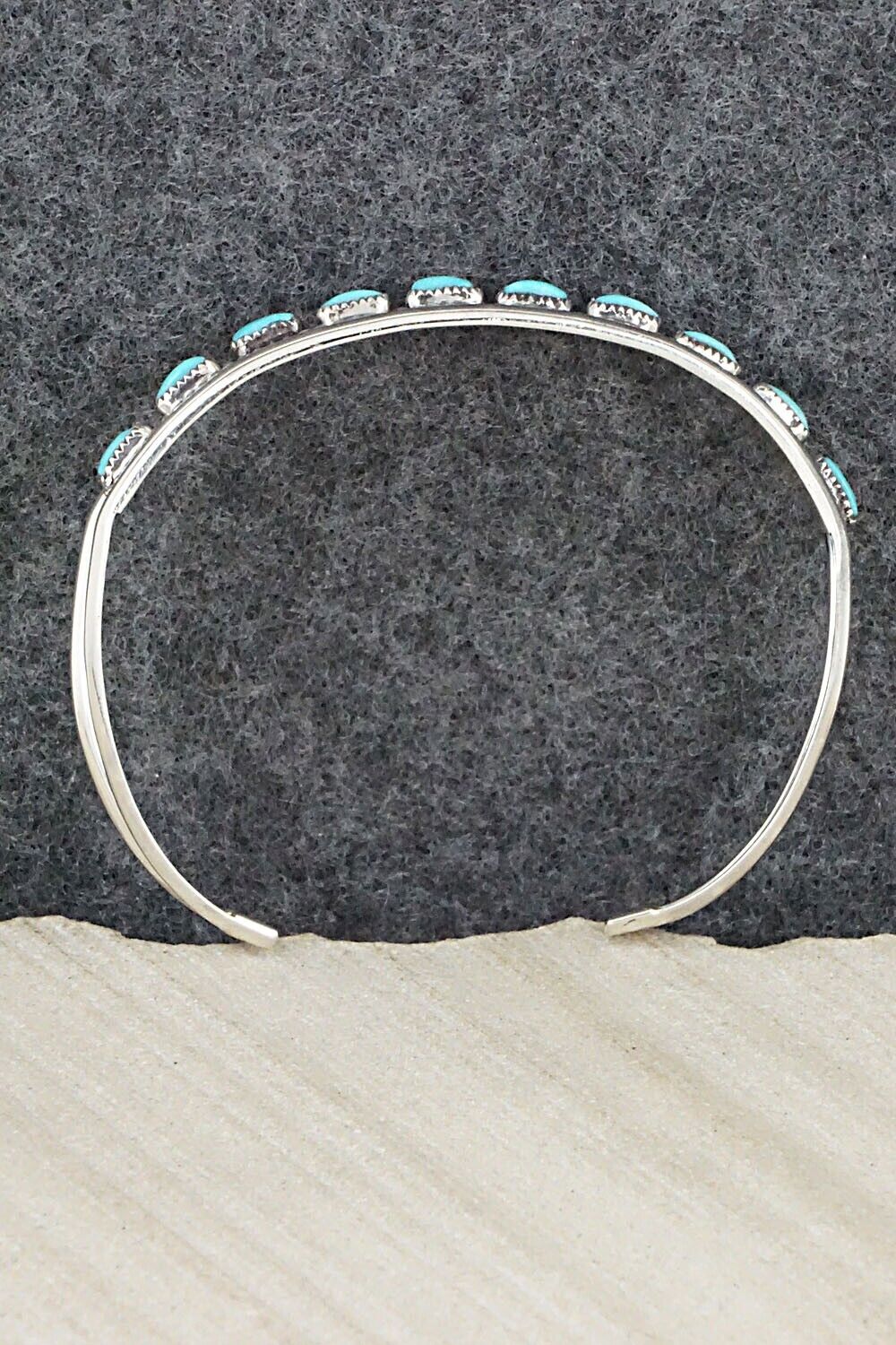 Turquoise & Sterling Silver Bracelet - Eldrick Seoatwa