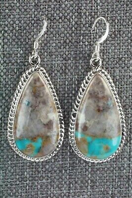 Turquoise & Sterling Silver Earrings - Isabelle Yazzie