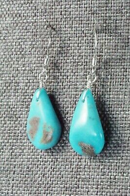 Turquoise & Sterling Silver Earrings - Navajo