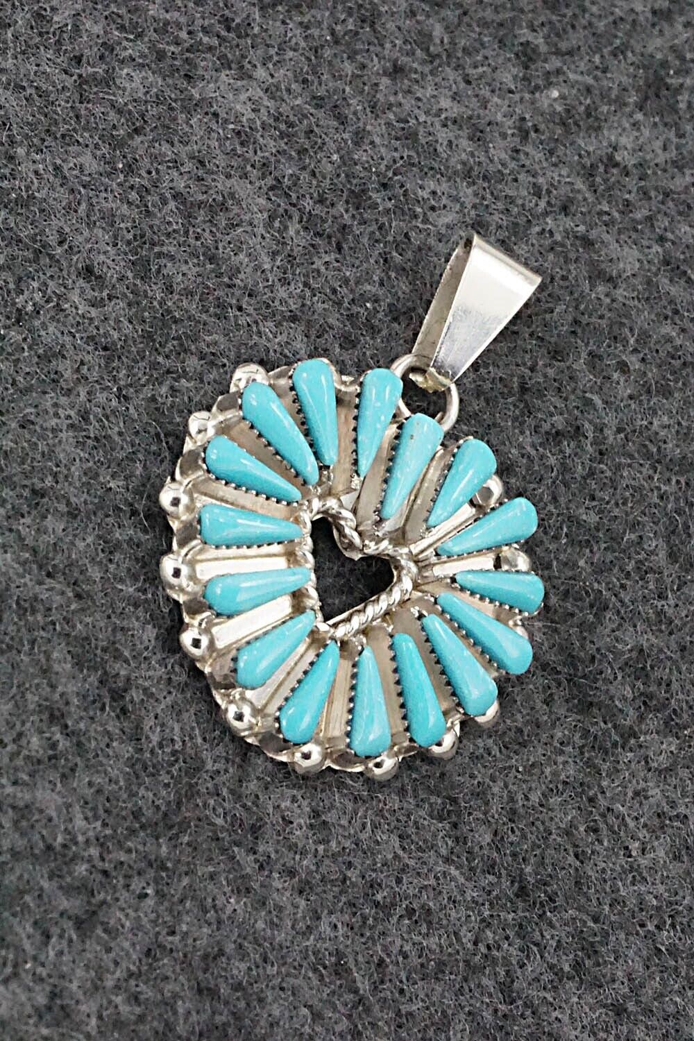 Turquoise & Sterling Silver Pendant - Rebecca Laate