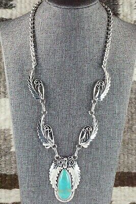 Turquoise and Sterling Silver Necklace - Davey Morgan