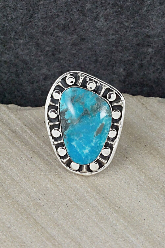 Turquoise & Sterling Silver Ring - Jimson Belin - Size 9