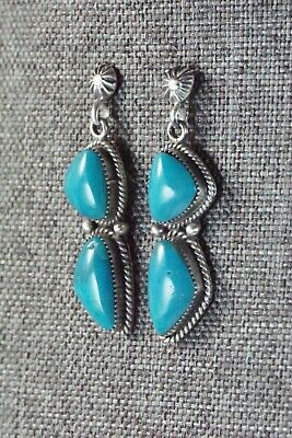 Navajo Turquoise & Sterling Silver Earrings - Annie Spencer