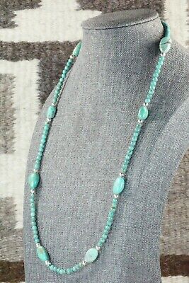 Turquoise & Sterling Silver Necklace - Navajo