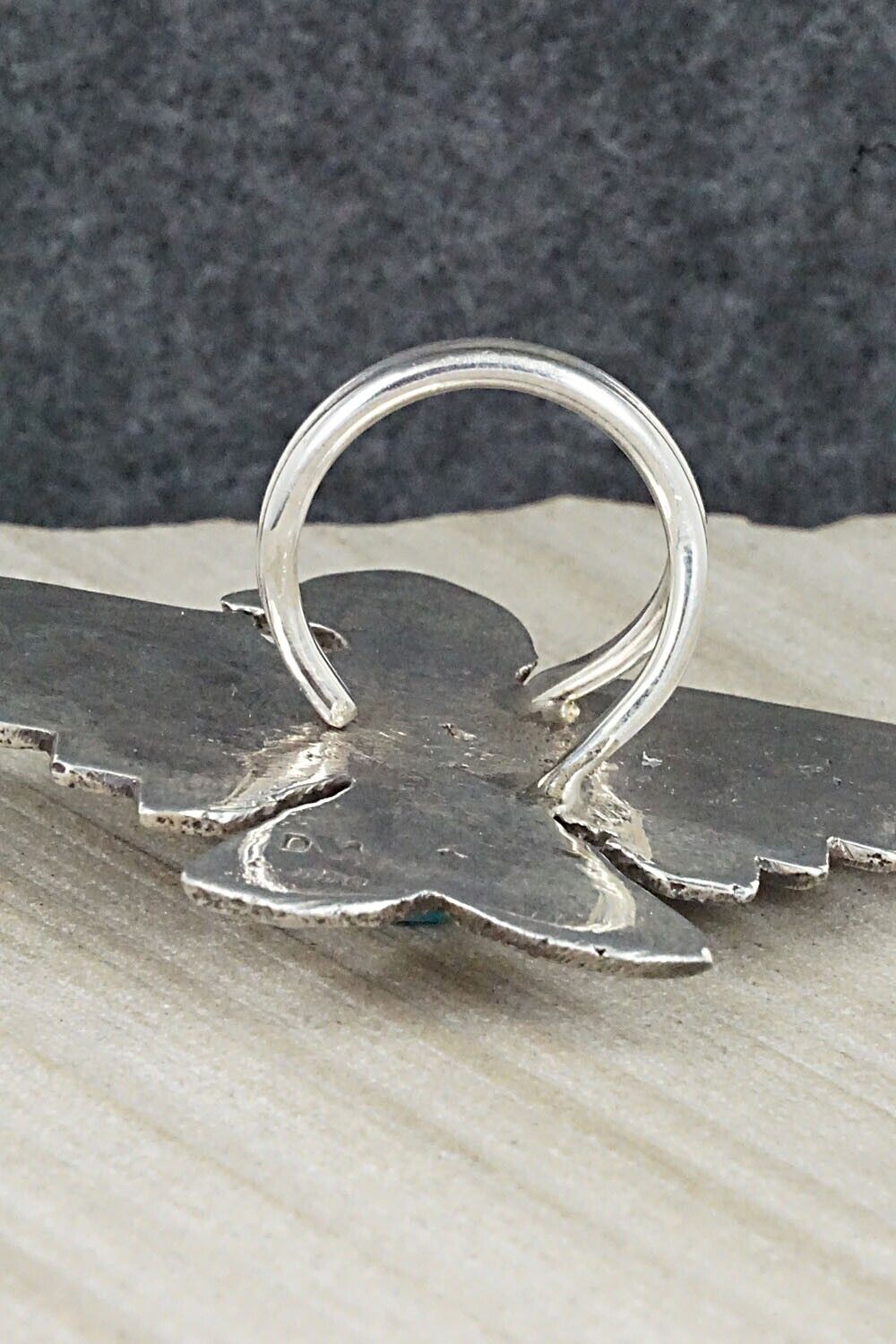 Turquoise & Sterling Silver Ring - Delbert Arviso - Size 8.25