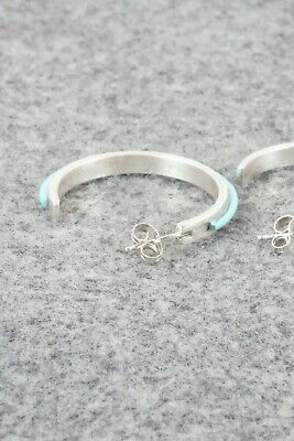 Turquoise & Sterling Silver Earrings - Beavis Massie
