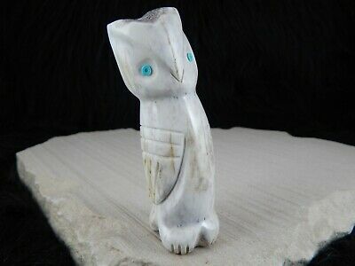 Owl Zuni Fetish Carving - Robert Weahkee - High Lonesome Trading