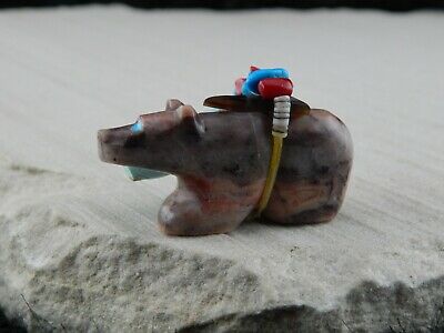 Bear Zuni Fetish Carving - Donovan Laiwakete - High Lonesome Trading