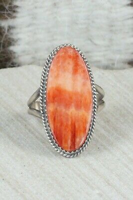 Spiny Oyster & Sterling Silver Ring - Selina Warner - Size 8.75